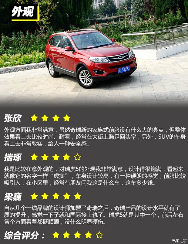 奇瑞汽车 瑞虎5 2014款 2.0L 手动家悦版