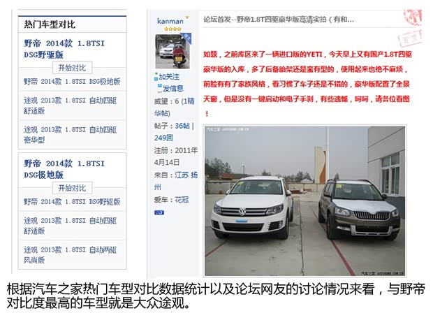 斯柯达上海大众斯柯达野帝2014款 1.8TSI DSG野驱版