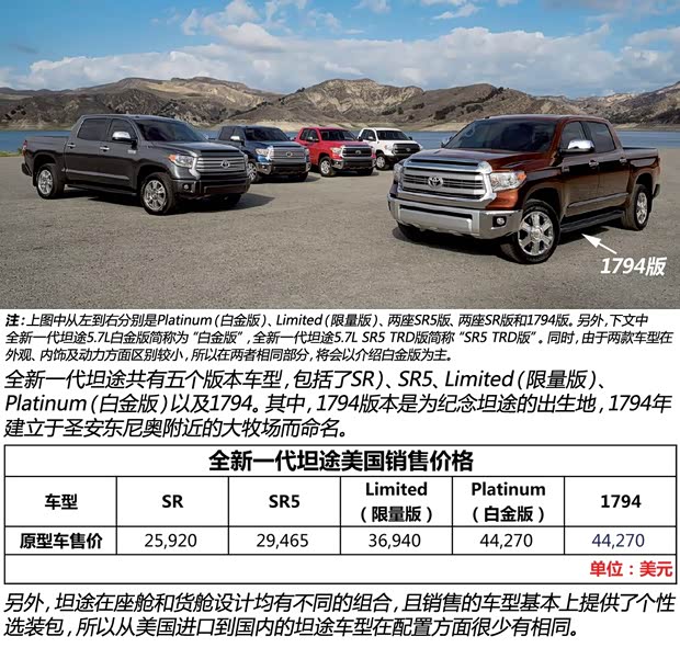 豐田豐田(進(jìn)口)坦途2014款 5.7L SR5 TRD版