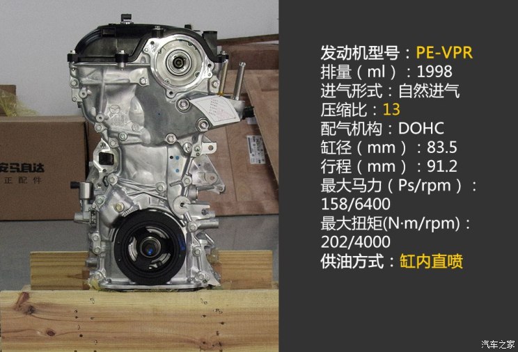 马自达pe-vpr发动机与排量相当,进气/供油形式相同的日产mr20dd发动机